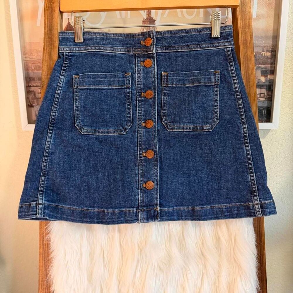 Madewell Women's Blue and Navy Skirt